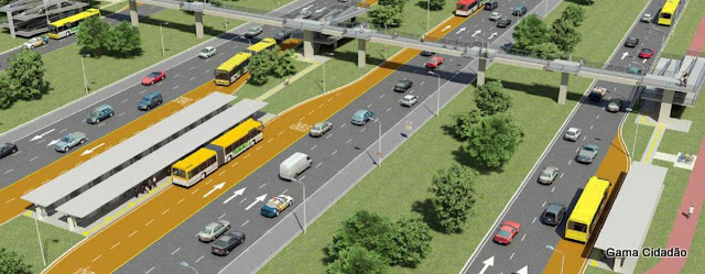 Projeto do VLP entre Gama/Santa Maria e Plano Piloto prevê a construção de 15 estações, 15 passarelas e dois novos terminais