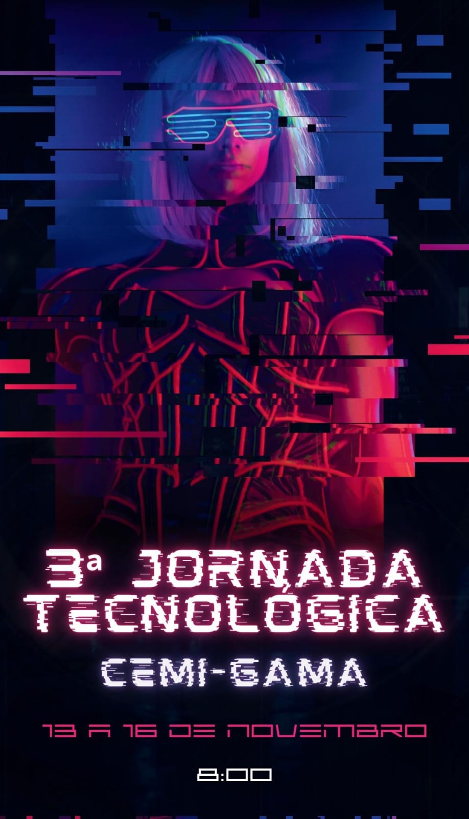 Flier da terceira jornada tecnologica do CEMI-GAMA